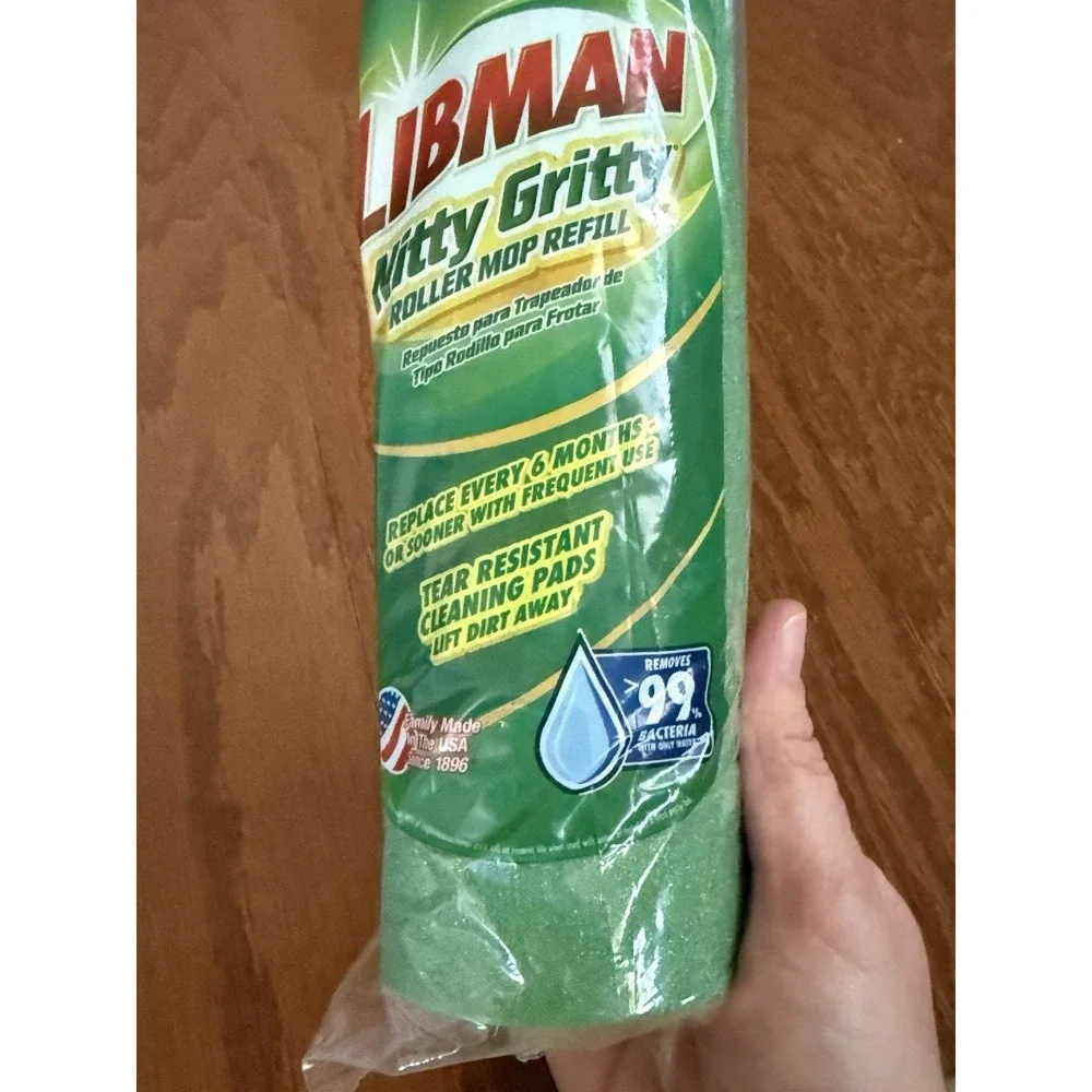Libman Nitty Gritty Roller Mop Refill Head Replacement Green Yellow NEW!